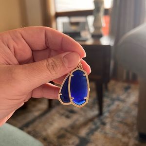 Kendra Scott Elle Gold Drop Earrings in Cobalt Blue 💙